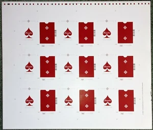 Madison Scarlet Rounders UNCUT TUCK SHEET Playing Cards USPCC Ellusionist Rare - Picture 1 of 2