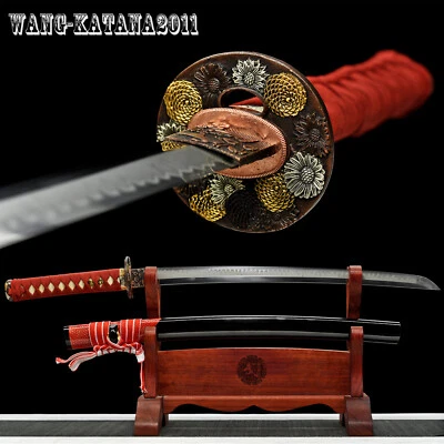 Высококачественный Wakizashi глины закаленный T10 стали ручной работы японский самурай острый меч - Изображение 1 из 4