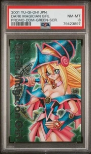 PSA 8 Dark Magician Girl Dungeon Dice Monsters Green Secret YU-IG-OH Card - Picture 1 of 2