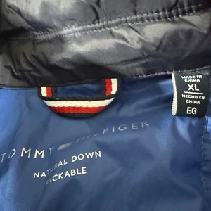 Tommy Hilfiger Natur Daunenjacke Herren XL schwarz ultraleicht packbar Puffer Mantel - Bild 1 von 6