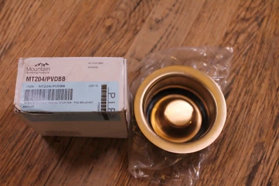 Mountain Plumbing Waste Disposer Trim Collar with Matching Stopper MT204/PVDBB - Image 1 of 3