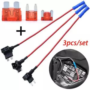 3x Add A Circuit Piggy Back Fuse Tap Mini Standard Blade Fuse Holder ATM ATP 12V - Picture 1 of 7