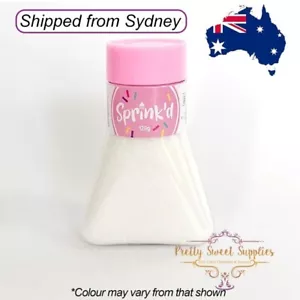 WHITE SANDING SUGAR Sprinkles Edible Cake Cupcake Cookie Decorating - 120g - Picture 1 of 4
