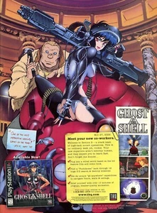 Ghost in the Shell Playstation 1 PS1 Game Ad Wall Art Print Poster 13" x 18" - Picture 1 of 1