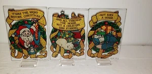 1977 YORKRAFT VETRATA PRENDISOLE TWAS NOTTE PRIMA DI NATALE BABBO NATALE - Foto 1 di 6