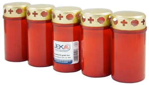 Grabkerze - Grablicht gross, Golddeckel 5er Set - Bild 1 von 1
