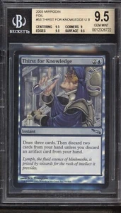 1998 MTG Magic the Gathering BGS 9.5 Foil Thirst for Knowledge Mirrodin - Picture 1 of 1