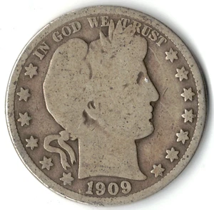 1909 Barber Half Dollar grades in GOOD condition ~ PLEASE SEE THE SCAN   stk h 6 - Picture 1 of 5