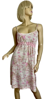 NUEVO CON ETIQUETAS Camisón Cruz Natori Chemise GRANDE Rosa Beige Crema Pagoda Paradaise Algodón Foto 1 de 4