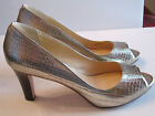 Cole Haan Gold Leather Snake Print Pump Shoes - 3" Heels - Various Sizes Avail.