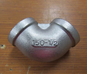 💥NEW MB-304 STAINLESS ELBOW FITTING 150-1/2" THREADED SP114 - Picture 1 of 4