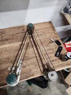 Vintage Bruning Wallace Drafting Table Clamp Machine Arm Art Engineering Drawing - Image 1 of 4