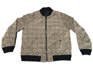 Coach Reversible Signature Ma 1 Jacket Black Khaki 3089 XL Mens - Picture 1 of 14