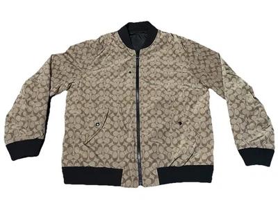 Coach Reversible Signature Ma 1 Jacket Black Khaki  3089 XL Mens - Image 1 of 4