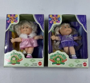 Lot of 2 RARE 1998 Cabbage Patch Dress N Play Kid w Mattel Quality Seal - Picture 1 of 9