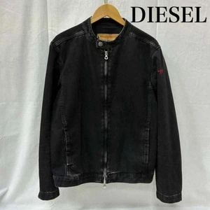 Diesel D-Glory Denim Jacket S Black Washed Zip-up Used - Picture 1 of 10
