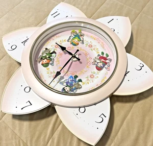 Vintage Small World Rhythm Floral Fairy Fantasy Sound Motion Clock - Works - Bild 1 von 12