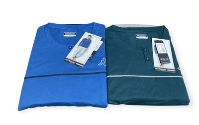 Pigiama uomo Kappa taglie forti calibrato cotone leggero 3XL 4XL 5XL grandi moda - Immagine 1 di 4