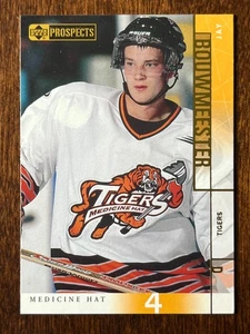 2000-01 Upper Deck Prospects JAY BOUWMEESTER #56 CHL Med Hat Tigers NRMT+ - Bild 1 von 3