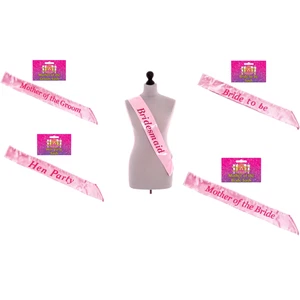 Pink Hen Party Sashes Sash Girls Night Out Hen Do Accessory - Picture 1 of 6