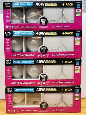 (14x) CFL Compact Fluorescent G25 Vanity Globes - 11watt  Warm White  ~40w (A2) - Image 1 of 3