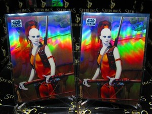 2021 TOPPS CHROME STAR WARS GALAXY Aurra Sing on Tatooine REFRACTOR #19 2x LOT