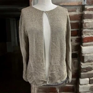 Beautiful Vintage BOTTEGA VENETA Beaded 100% Cotton Cardigan Sweater Size Small - Picture 1 of 8