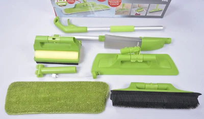 Spray-Mopp Multifunktional 5-tlg Bodenwischer Teppichreiniger Gummibesen Fenster - Bild 1 von 4