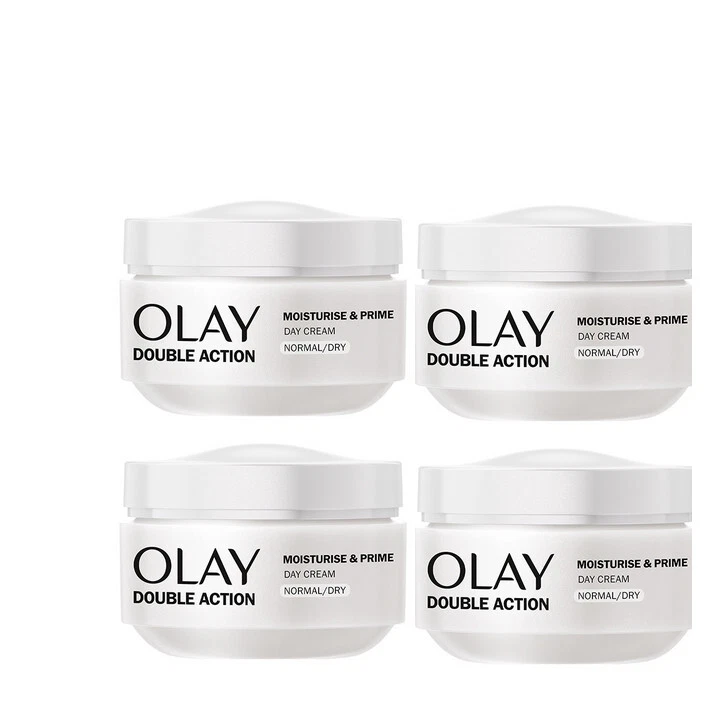 Beauty-Set: 4x50ml Olaz Olay Double Action Feuchtigkeitscreme & Primer