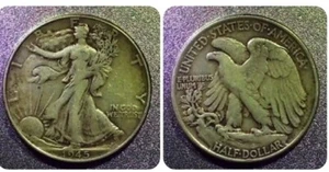 1945 P Nice Grade Silver Walking Liberty Half Dollar#90fav - Picture 1 of 5