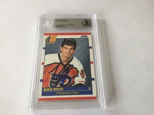 Mike Ricci Signed Autographed 91/92 Score RC Card Slabbed Beckett BAS COA a - Picture 1 of 2