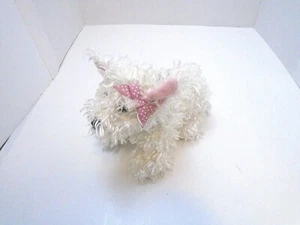 9" stuffed GANZ beanbag plush WEBKINZ WHITE TERRIER puppy dog  - Picture 1 of 5