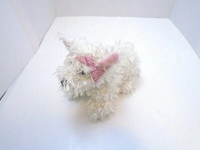 9" stuffed GANZ beanbag plush WEBKINZ WHITE TERRIER puppy dog  - Image 1 of 4