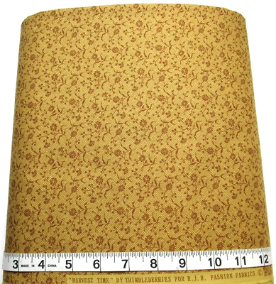 Vintage Harvest Time BTY Thimbleberries RJR Cotton Sew Quilt Craft Fabrics Gold