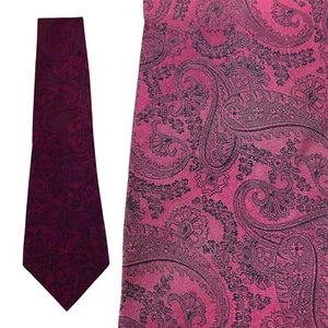 Vintage 60er/70er lila Paisley Krawatte Mod Roller Krawatte weinrot 60s - Bild 1 von 4
