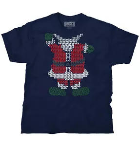 Ugly Christmas Sweater Santa Claus Costume Womens or Mens Crewneck T Shirt Tee - Picture 1 of 6