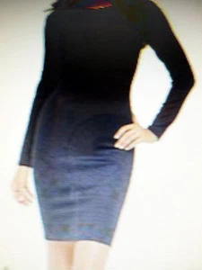 Kardashian Kollection Women's Long Sleeve Sheath Dress-Lace Print - Picture 1 of 2