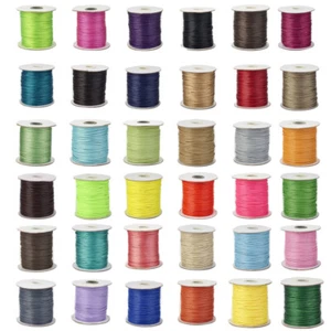 185yard Korean Waxed Polyester Cord Jewelry Beading Thread DIY Craft String 1mm - Picture 1 of 184