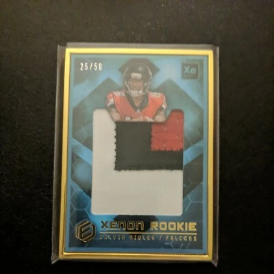 2018 Elements Gold ‘Xenon Rookie’ Calvin Ridley 3 Color Patch RC /50!!  Falcons! - Image 1 of 2