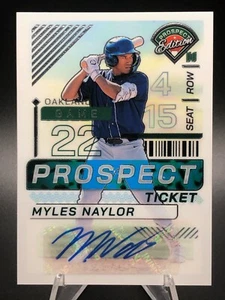Myles Naylor 2024 Panini Prospect Ticket Autograph Auto Card #99 Athletics - Picture 1 of 3
