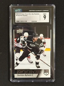 CGC 9 Quinton Byfield #8 Star Rookie 2021-22 Upper Deck RC - Picture 1 of 2