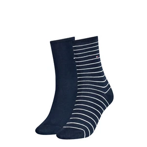 Tommy Hilfiger Mujer Pack de 2 Calcetines 35/38 u. 39/42 Pequeños Rayas Azul NUEVO - Imagen 1 de 1