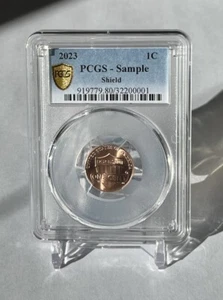 2023 LINCOLN SHIELD CENT PCGS GRADED SAMPLE SLAB - Picture 1 of 2