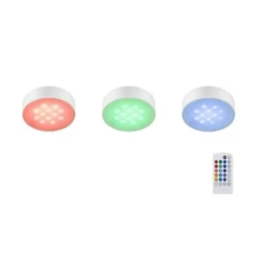 Commercial Electric 3-Light LED White RGB Color Changing Puck Light Kit - Picture 1 of 1