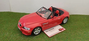BMW Z3 M ROADSTER 1996 cabriolet ouvert rouge 1/18 BURAGO voiture miniature coll - Imagen 1 de 8