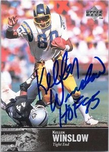 Kellen Winslow Signed 1997 Upper Deck Legends Autographed San Diego Chargers HOF - Picture 1 of 2
