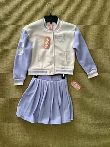 Lucky You Girl's 2pc, Purple & Pink Jacket & Skort Set Size Large (12) - Picture 1 of 2