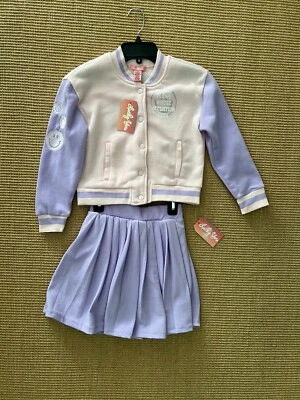 Juego de chaqueta y falda corta Lucky You para niñas de 2 piezas, púrpura y rosa talla grande (12) Foto 1 de 2