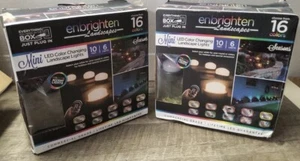 2 Boxes Enbrighten Landscapes Mini Path Lights 10ft, 6 Lights, 16 Color Changes - Picture 1 of 1