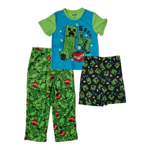 Minecraft Licensed Extra Soft Polyester 3 pc Pajama Set, Size 8 - New - Picture 1 of 1
